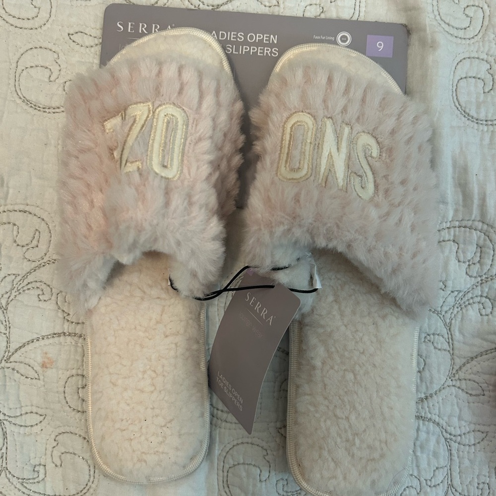 Serra Ladies Open Toe Slippers Size 9